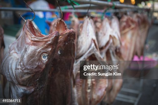 Fish Drying Hanging Methods Fish Hanging On The Drying Rack High-Res Stock Photo - Getty Images