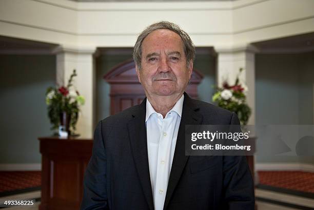 Frank Hasenfratz, chairman of Linamar Corp., stands for a photograph at his company's office in Guelph, Ontario, Canada, on Tuesday, May 20, 2014....