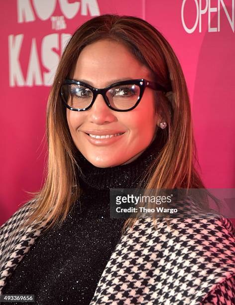 Jennifer Lopez attends the "Rock The Kasbah" New York Premiere at AMC Loews Lincoln Square 13 theater on October 19, 2015 in New York City.
