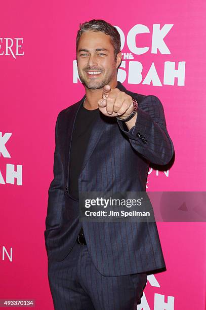 Actor Taylor Kinney attends the "Rock The Kasbah" New York premiere at AMC Loews Lincoln Square on October 19, 2015 in New York City.