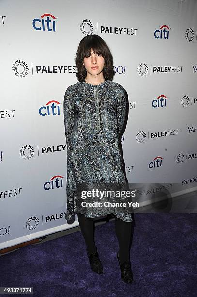 Hari Nef attends PaleyFest New York 2015 "Transparent" at The Paley Center for Media on October 19, 2015 in New York City.