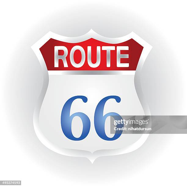 route66 - single brick stock illustrations
