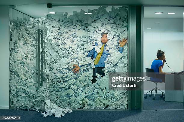 stuck at the office - kaos bildbanksfoton och bilder