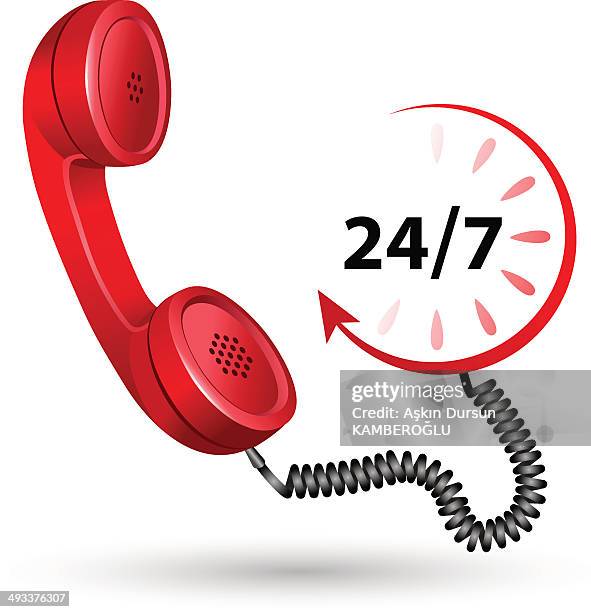 call center - digital queuing stock illustrations