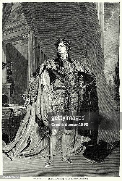 king george iv - george iv of the united kingdom stock illustrations