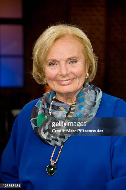 Actress Ruth Maria Kubitschek attends the 'Koelner Treff' TV Show at the WDR Studio on May 23, 2014 in Cologne, Germany.