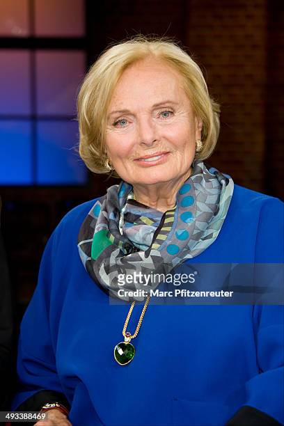 Actress Ruth Maria Kubitschek attends the 'Koelner Treff' TV Show at the WDR Studio on May 23, 2014 in Cologne, Germany.