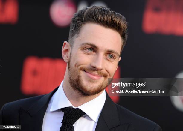 Actor Aaron Taylor-Johnson arrives at the Los Angeles premiere of 'Godzilla' at Dolby Theatre on May 8, 2014 in Hollywood, California.