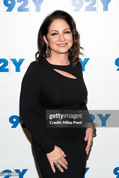 Gloria Estefan attends Gloria and Emilio Estefan in Conversation with Rita Moreno at 92nd Street Y on October 19, 2015 in New York City.