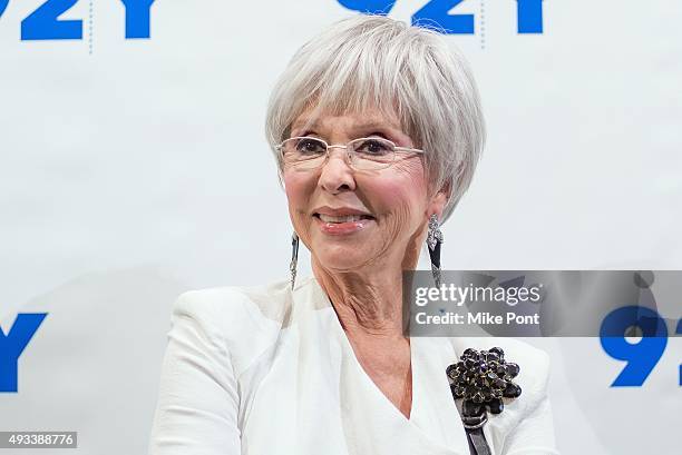 Rita Moreno attends Gloria and Emilio Estefan in Conversation with Rita Moreno at 92nd Street Y on October 19, 2015 in New York City.