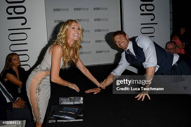 Melissa Odabash and Kellan Lutz attend the Amber Lounge 2014 Gala at Le Meridien Beach Plaza Hotel on May 23, 2014 in Monte-Carlo, Monaco.