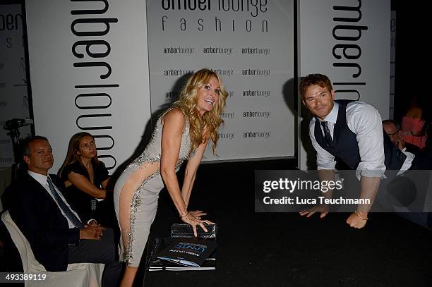 Melissa Odabash and Kellan Lutz attend the Amber Lounge 2014 Gala at Le Meridien Beach Plaza Hotel on May 23, 2014 in Monte-Carlo, Monaco.