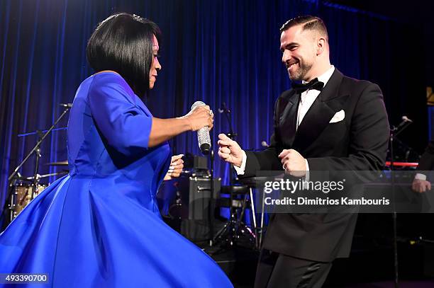 Patti LaBelle and Rubin Singer perform during Angel Ball 2015 hosted by Gabrielle's Angel Foundation at Cipriani Wall Street on October 19, 2015 in...