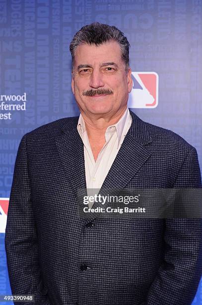 Broadcaster Keith Hernandez celebrates the launch of Sheraton Hotels & Resorts, SPG and MLB's New Partnership at a special screening of Game 3 of the...