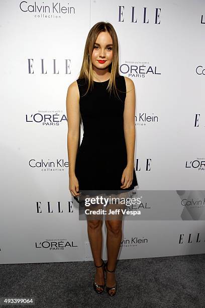 Actress Liana Liberato attends the 22nd Annual ELLE Women in Hollywood Awards presented by Calvin Klein Collection, L’Oréal Paris, and David Yurman...