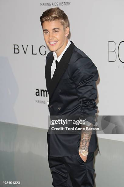 Justin Bieber attends amfAR's 21st Cinema Against AIDS Gala, Presented By WORLDVIEW, BOLD FILMS, And BVLGARI at the 67th Annual Cannes Film Festival...