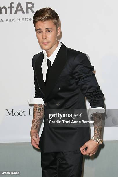 Justin Bieber attends amfAR's 21st Cinema Against AIDS Gala, Presented By WORLDVIEW, BOLD FILMS, And BVLGARI at the 67th Annual Cannes Film Festival...