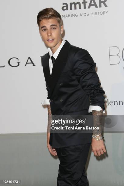 Justin Bieber attends amfAR's 21st Cinema Against AIDS Gala, Presented By WORLDVIEW, BOLD FILMS, And BVLGARI at the 67th Annual Cannes Film Festival...