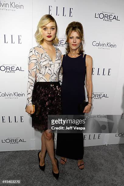 Actress Bella Heathcote and ELLE editor-in-chief Robbie Myers attend the 22nd Annual ELLE Women in Hollywood Awards presented by Calvin Klein...