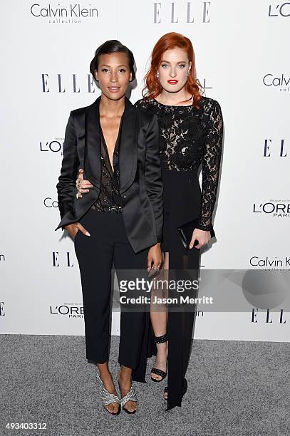 Singers Aino Jawo and Caroline Hjelt of Icona Pop attend the 22nd Annual ELLE Women in Hollywood Awards at Four Seasons Hotel Los Angeles at Beverly...