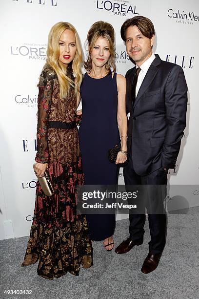 Fashion designer Rachel Zoe, ELLE editor-in-chief Robbie Myers and Rodger Berman attend the 22nd Annual ELLE Women in Hollywood Awards presented by...