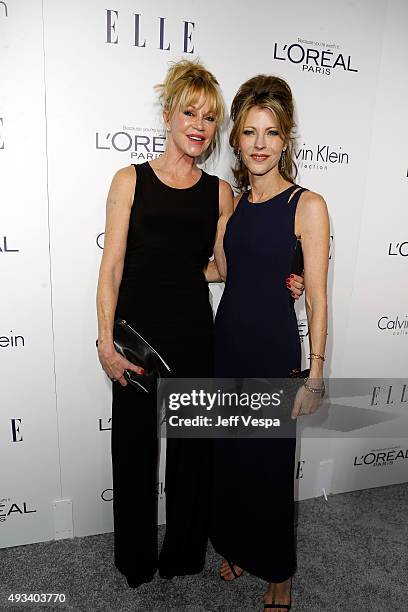 Actress Melanie Griffith ELLE Editor-in-Chief Robbie Myers attends the 22nd Annual ELLE Women in Hollywood Awards presented by Calvin Klein...