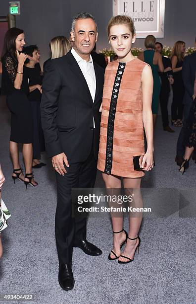 Designer Francisco Costa and actress Kiernan Shipka attend the 22nd Annual ELLE Women in Hollywood Awards presented by Calvin Klein Collection,...