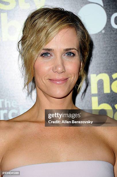 Actress Kristen Wiig arrives at the Los Angeles Premiere of The Orchard's "Nasty Baby" at ArcLight Cinemas on October 19, 2015 in Hollywood,...