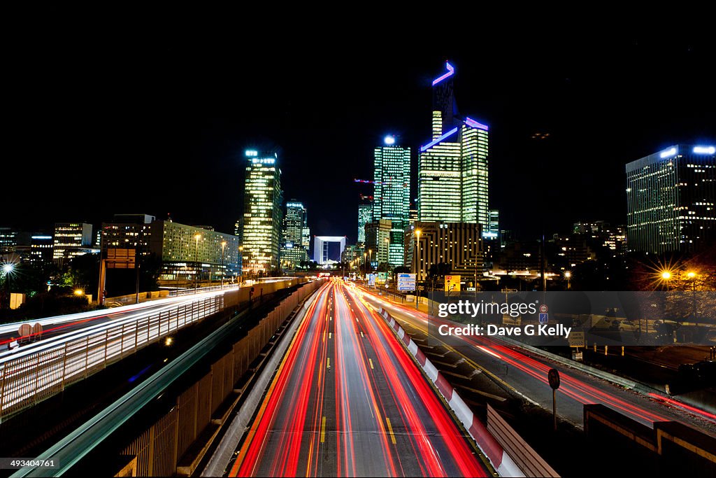 La Defense Light Trails