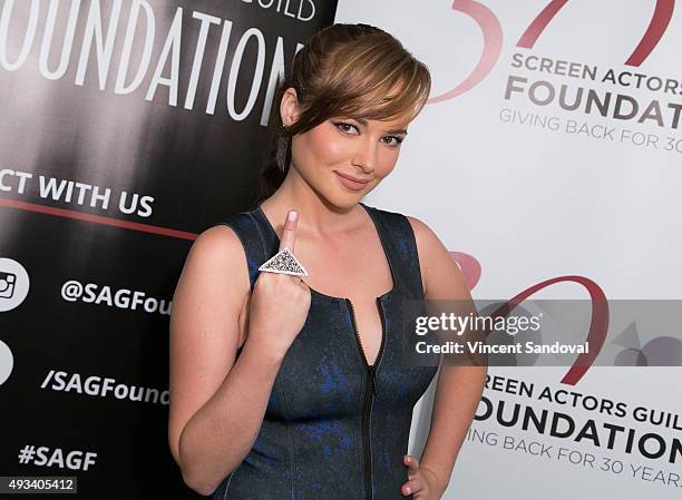 Actress Ashley Rickards attends The SAG Foundation's "Conversations" series presents MTV's "Awkward" at SAG Foundation Actors Center on October 19,...