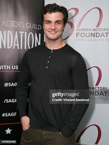 Actor Beau Mirchoff attends The SAG Foundation's "Conversations" series presents MTV's "Awkward" at SAG Foundation Actors Center on October 19, 2015...