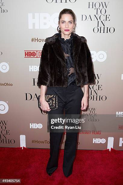 Actress Amanda Peet attends the "How To Dance In Ohio" premiere at Time Warner Center on October 19, 2015 in New York City.