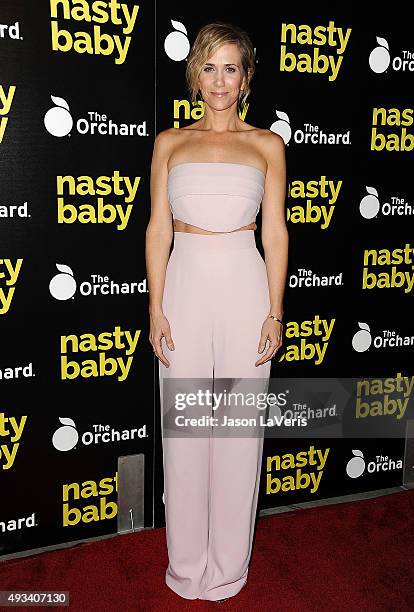 Actress Kristen Wiig attends the premiere of "Nasty Baby" at ArcLight Cinemas on October 19, 2015 in Hollywood, California.