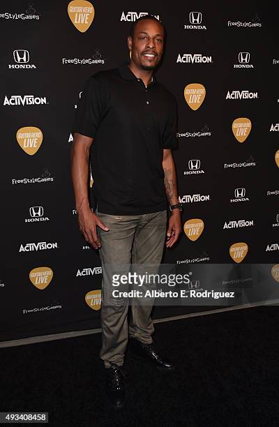 Player Paul Pierce attends the Guitar Hero Live Launch Party at YouTube Space LA on October 19, 2015 in Los Angeles, California.