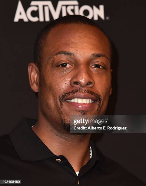 Player Paul Pierce attends the Guitar Hero Live Launch Party at YouTube Space LA on October 19, 2015 in Los Angeles, California.