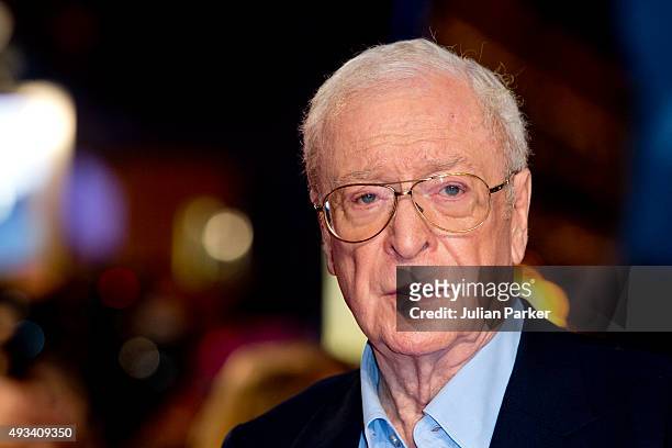 Sir Michael Caine attends the UK Premiere of 'The Last Witch Hunter' at Empire Leicester Square on October 19, 2015 in London, England.