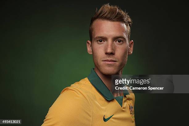 Oliver Bozanic of the Socceroos poses during an Australian Socceroos portrait session at the Intercontinental on May 23, 2014 in Sydney, Australia.