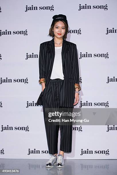 Sooyoung of Girls' Generation poses for photographs at the 'Jain Song' show as part of HERA Seoul Fashion Week S/S 2016 at DDP on October 20, 2015 in...