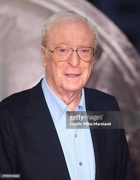 Michael Caine attends the UK Premiere of "The Last Witch Hunter" at Empire Leicester Square on October 19, 2015 in London, England.