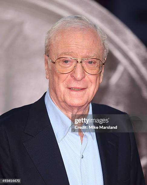 Michael Caine attends the UK Premiere of "The Last Witch Hunter" at Empire Leicester Square on October 19, 2015 in London, England.