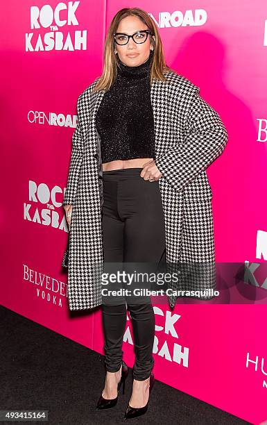 Actress/singer Jennifer Lopez attends the "Rock The Kasbah" New York Premiere at AMC Loews Lincoln Square on October 19, 2015 in New York City.