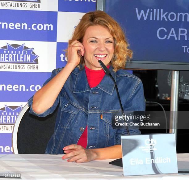 Ella Endlich at the 'Willkommen bei Carmen Nebel' Tour - Press Conference on October 20, 2015 in Berlin, Germany.