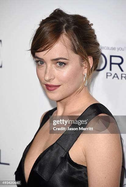 Actress Dakota Johnson attends the 22nd Annual ELLE Women in Hollywood Awards at Four Seasons Hotel Los Angeles at Beverly Hills on October 19, 2015...