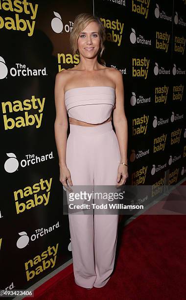 Kristen Wiig attends the Los Angeles Premiere Of The Orchard's "Nasty Baby" on October 19, 2015 in Los Angeles, California.