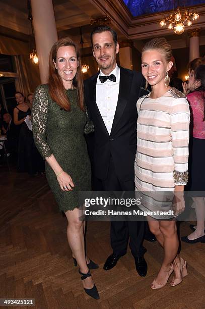 Gioia von Thun, Max von Thun and Kim Eberle attend the 'Bayerischer Fernsehpreis 2014' at Prinzregententheater on May 23, 2014 in Munich, Germany.