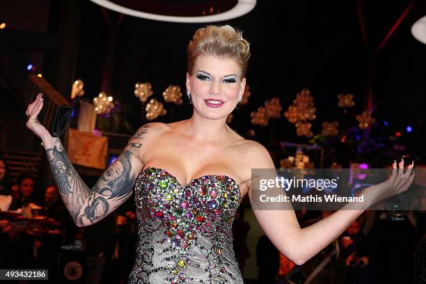 Melanie Mueller attends the 19th Annual German Comedy Awards at Coloneum on October 20, 2015 in Cologne, Germany.