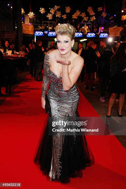 Melanie Mueller attends the 19th Annual German Comedy Awards at Coloneum on October 20, 2015 in Cologne, Germany.