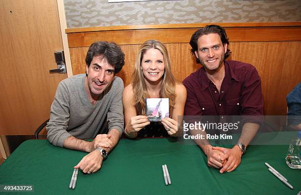Jason Robert Brown, Kelli O'Hara and Steven Pasquale attend "Bridges Of Madison County" Broadway Cast CD Signing at Barnes & Noble, 86th & Lexington...