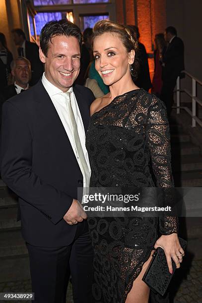 Sandra Maria Meier and Klaus Gronewald attend the 'Bayerischer Fernsehpreis 2014' at Prinzregententheater on May 23, 2014 in Munich, Germany.