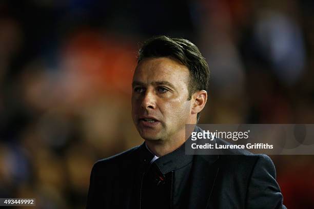 Dougie Freedman of Nottingham Forest looks on during the Sky Bet Championship match between Nottingham Forest and Burnley at City Ground on October...